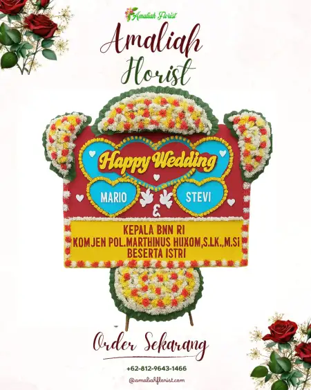 Papan Bunga Pernikahan Kudaile